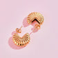Aurora Shell Statement Earrings Earrings mure + grand Gold 