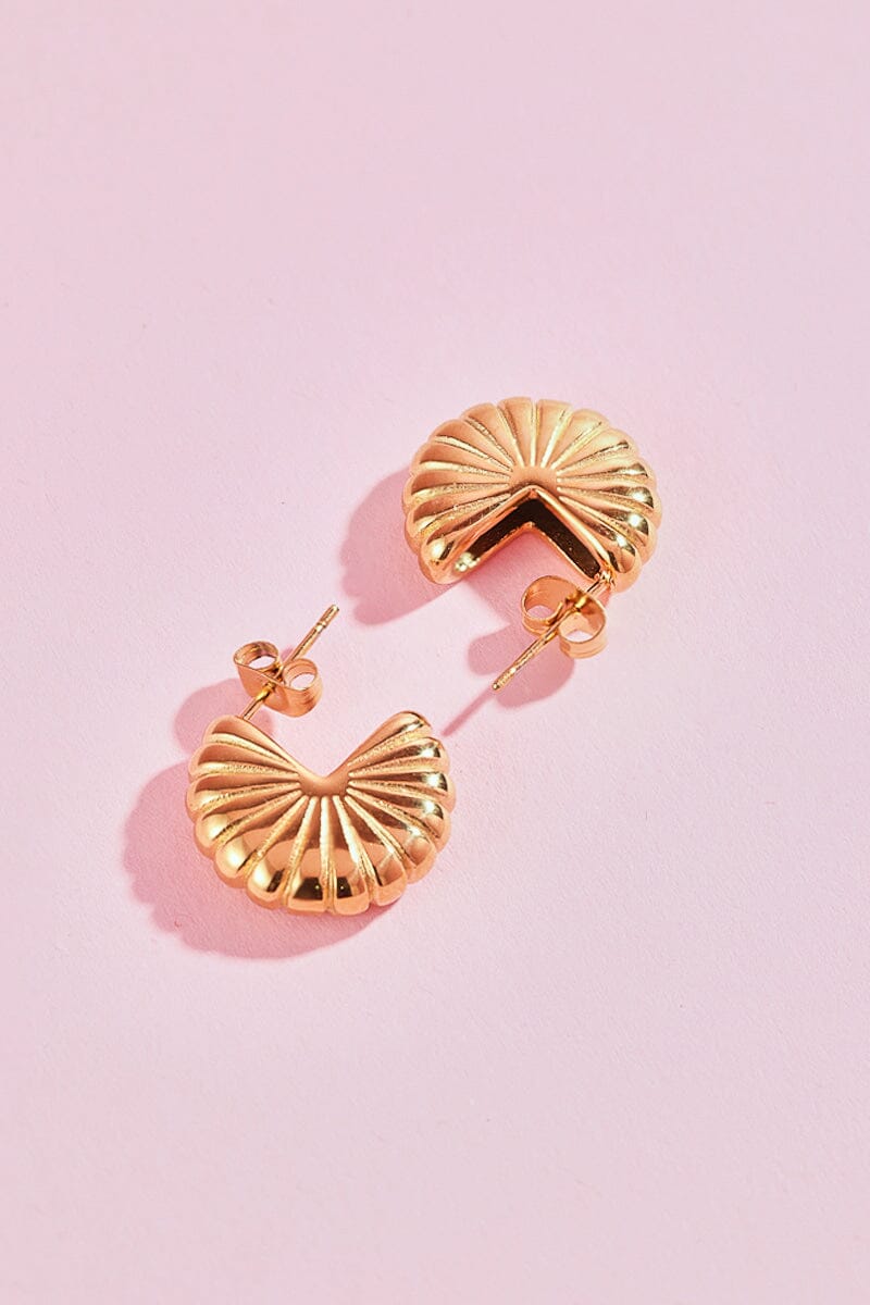 Aurora Shell Statement Earrings Earrings mure + grand Gold 