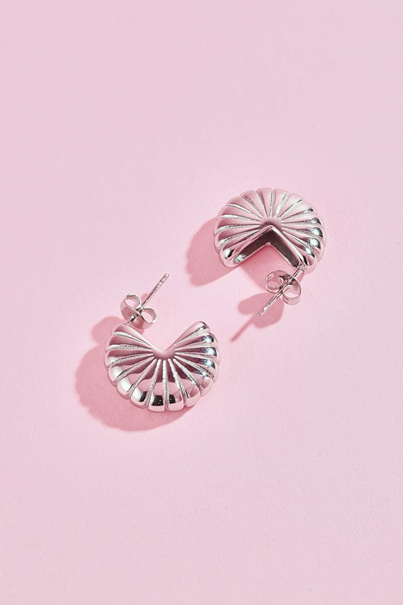 Aurora Shell Statement Earrings Earrings mure + grand Silver 