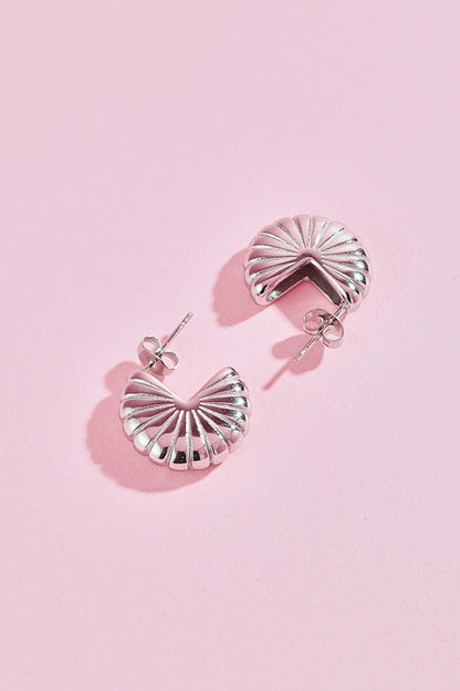 Aurora Shell Statement Earrings Earrings mure + grand Silver 