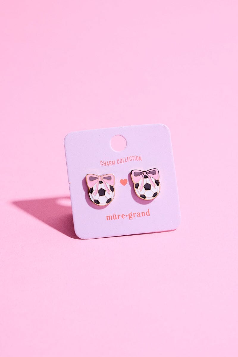 Baller Enamel Charm Stud Earrings Earrings mure + grand 