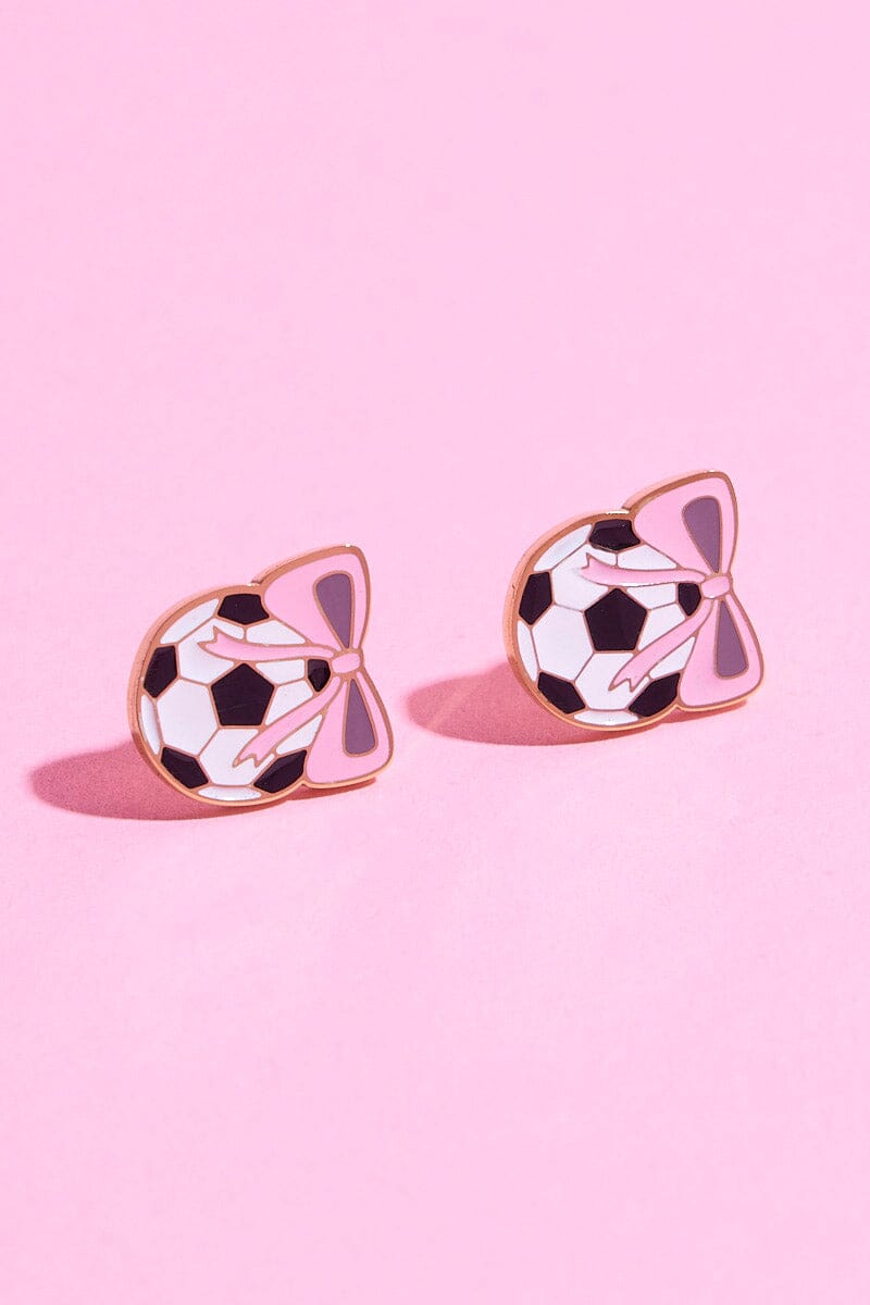 Baller Enamel Charm Stud EarringsMure + Grand