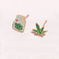 Best Buds Charm Enamel Stud Earrings Earrings mure + grand 