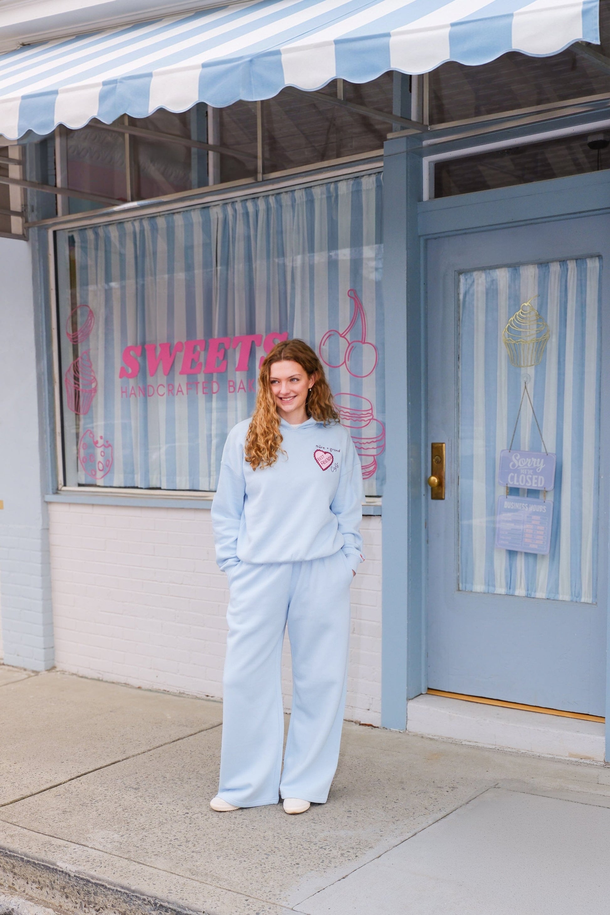 Best Friends Cafe Wide Leg Sweatpants Clothing mure + grand 