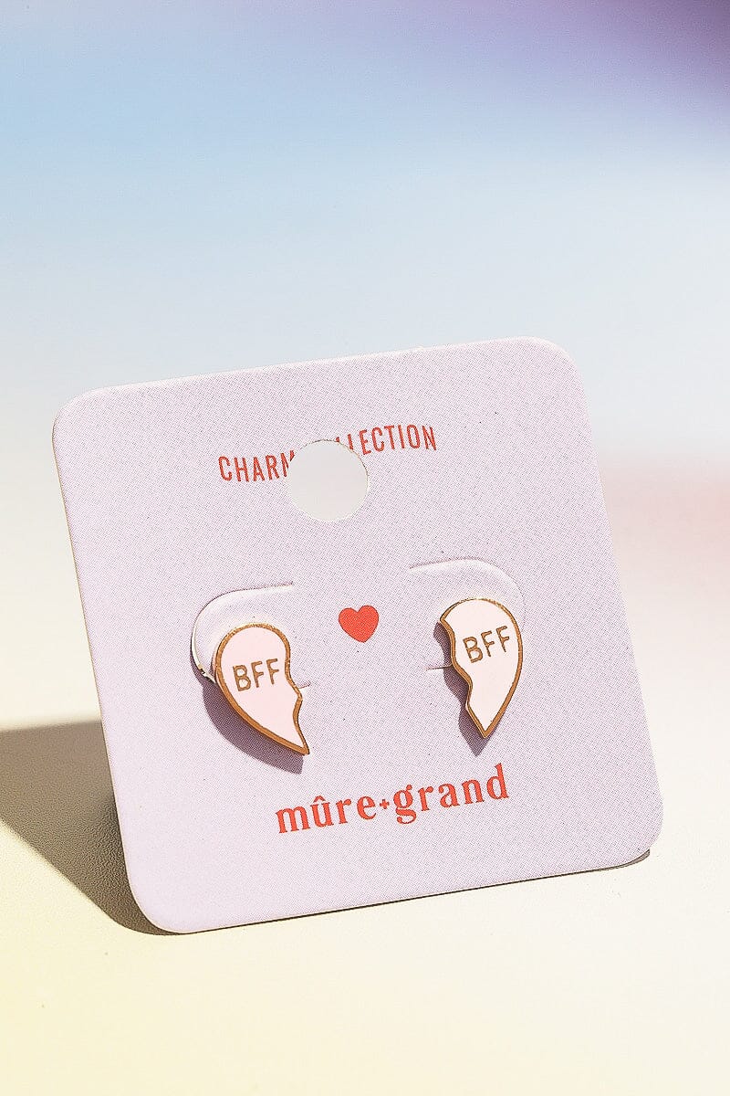 BFF Enamel Charm Stud Earrings Earrings mure + grand 