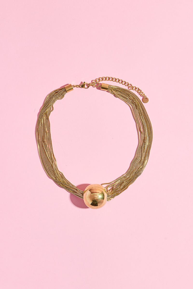 Big Ball Multi Layer Choker NecklacesMure + Grand