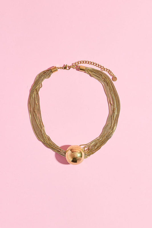 Big Ball Multi Layer Choker Necklaces Necklaces mure + grand 