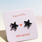 Black Star Enamel Charm Stud Earrings Earrings mure + grand 