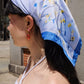 Blue Garden Satin Scarf scarf Mure + Grand 