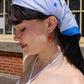 Blue Garden Satin Scarf scarf Mure + Grand 