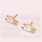 Boba Enamel Charm Stud Earrings Earrings Mure + Grand 