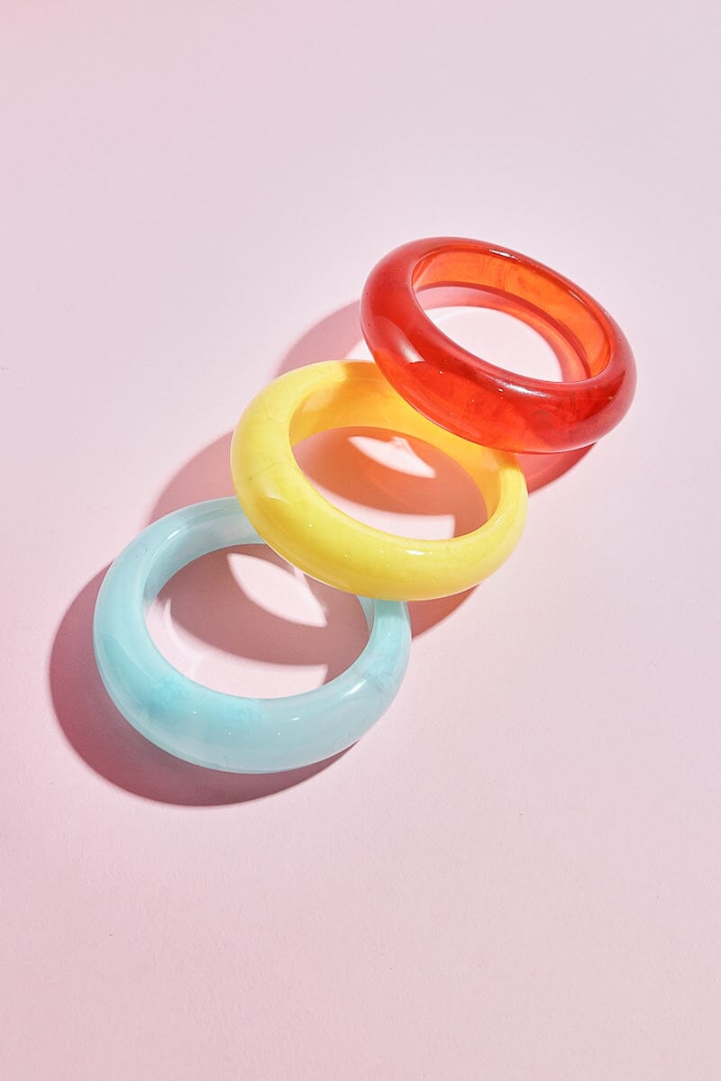 Bohemian Acrylic Wide Bangle Bracelet Set Bracelet Mure + Grand 