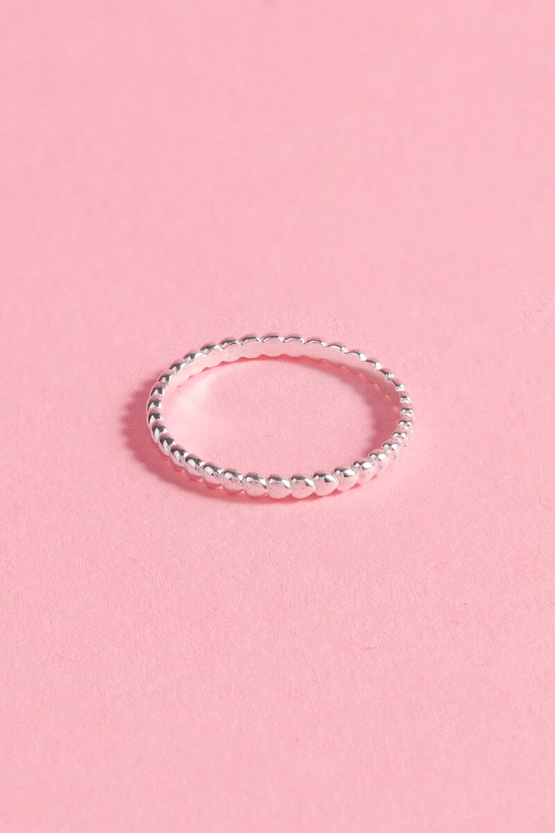 Bond with Heart Sterling Silver Ring Ring mure + grand Silver 6 