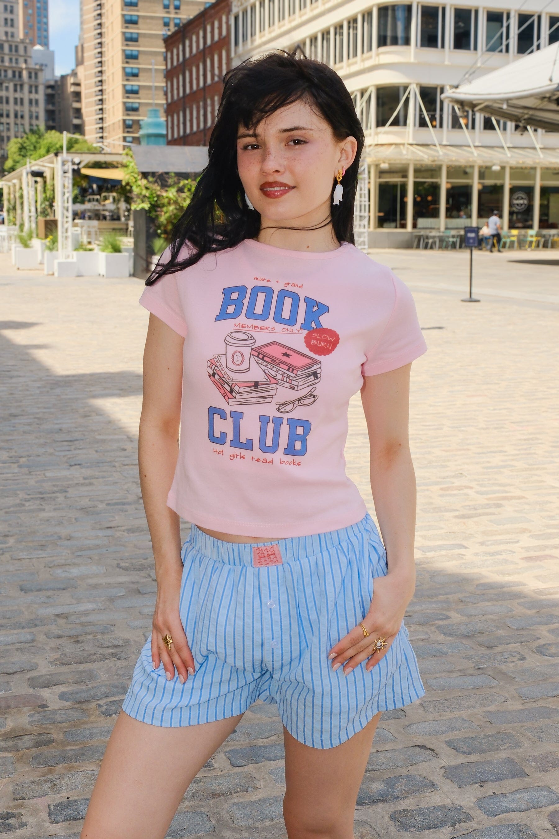 Book Club Graphic Baby Tee Baby Tee mure + grand 