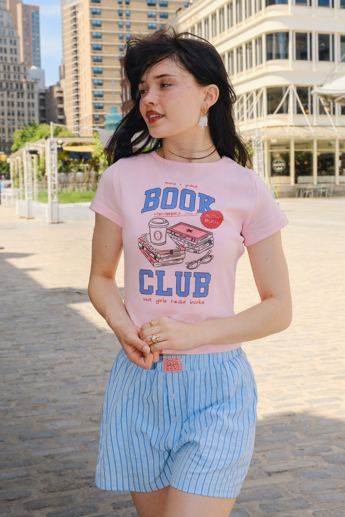 Book Club Graphic Baby Tee Baby Tee mure + grand 