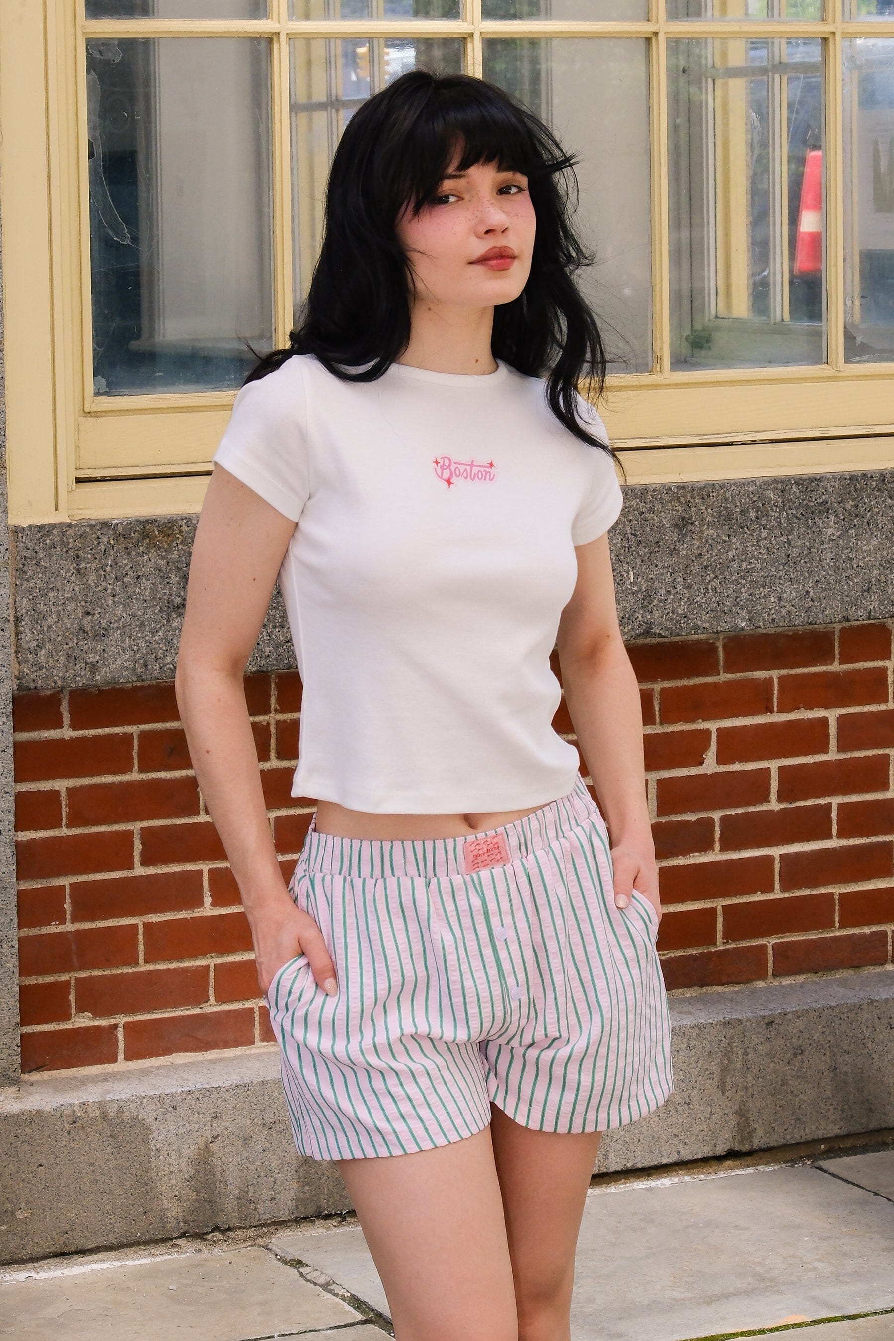 Boston Graphic Baby Tee Baby Tee mure + grand 