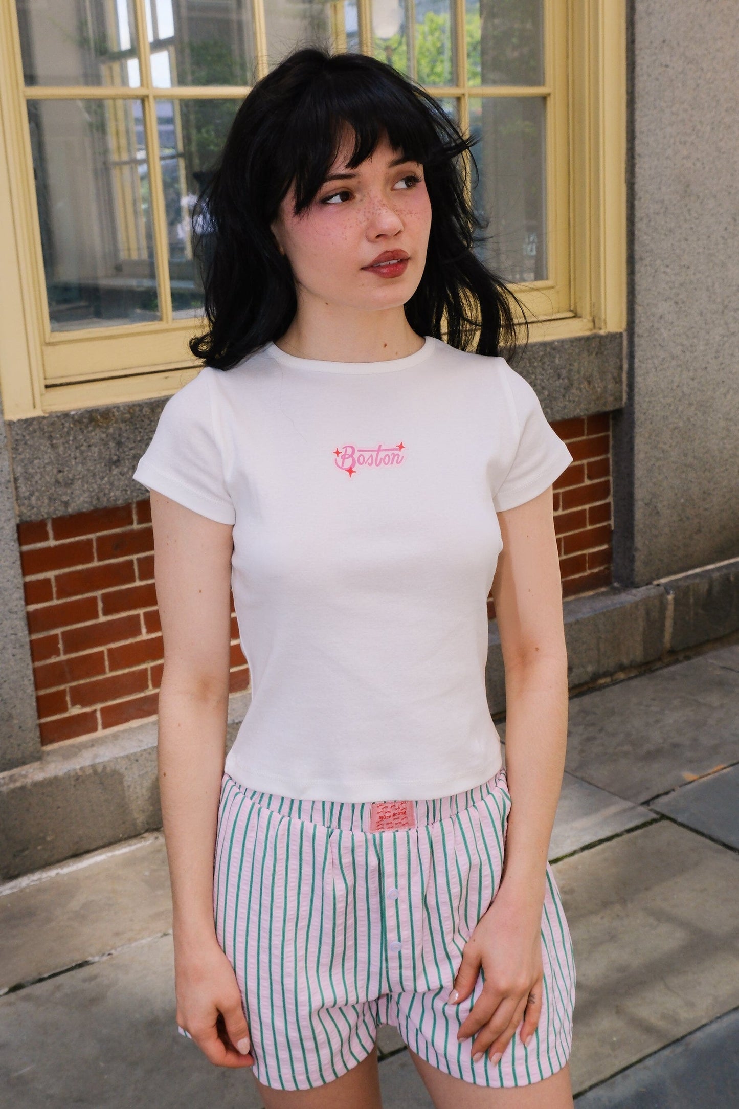 Boston Graphic Baby Tee Baby Tee mure + grand 