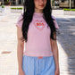 Boston Heart Graphic Baby Tee Baby Tee mure + grand 