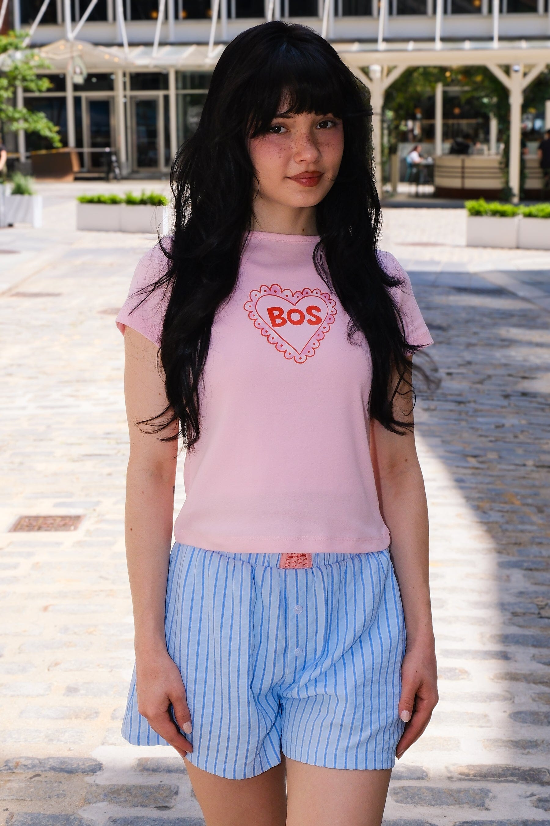 Boston Heart Graphic Baby Tee Baby Tee mure + grand 