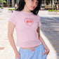Boston Heart Graphic Baby Tee Baby Tee mure + grand 