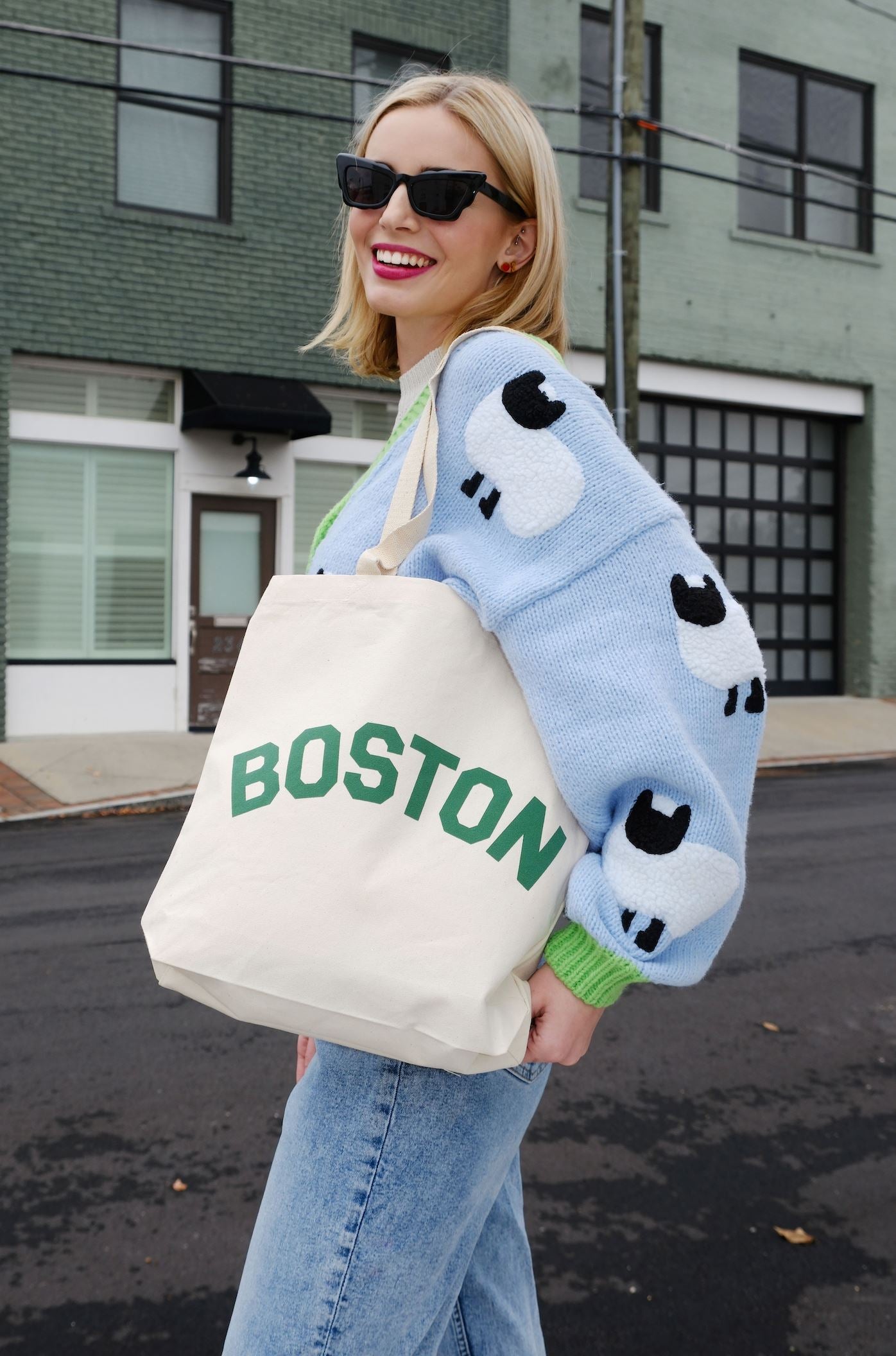 Boston Puff Tote Bag Canvas Tote Bag mure + grand 