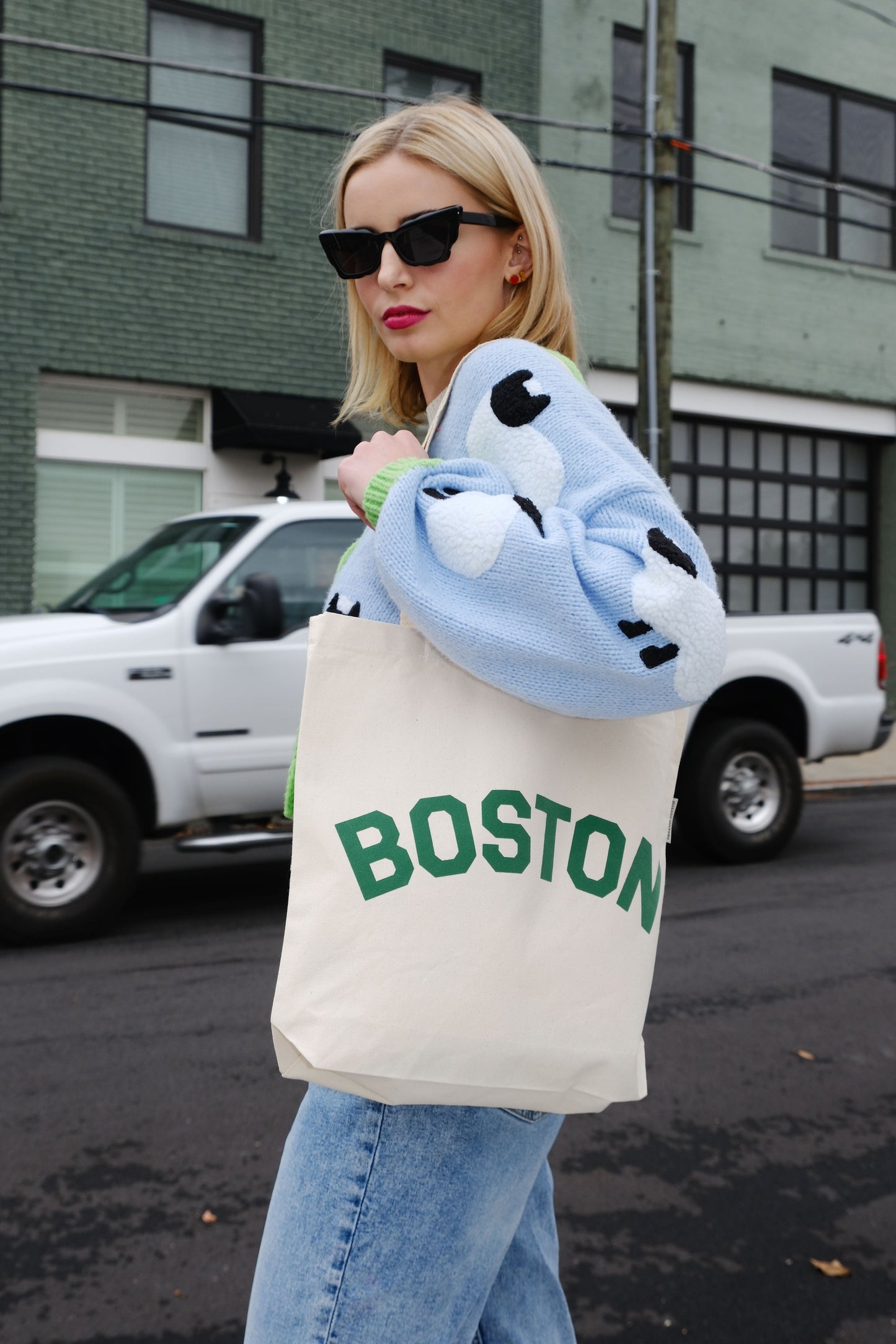 Boston Puff Tote Bag Canvas Tote Bag mure + grand 