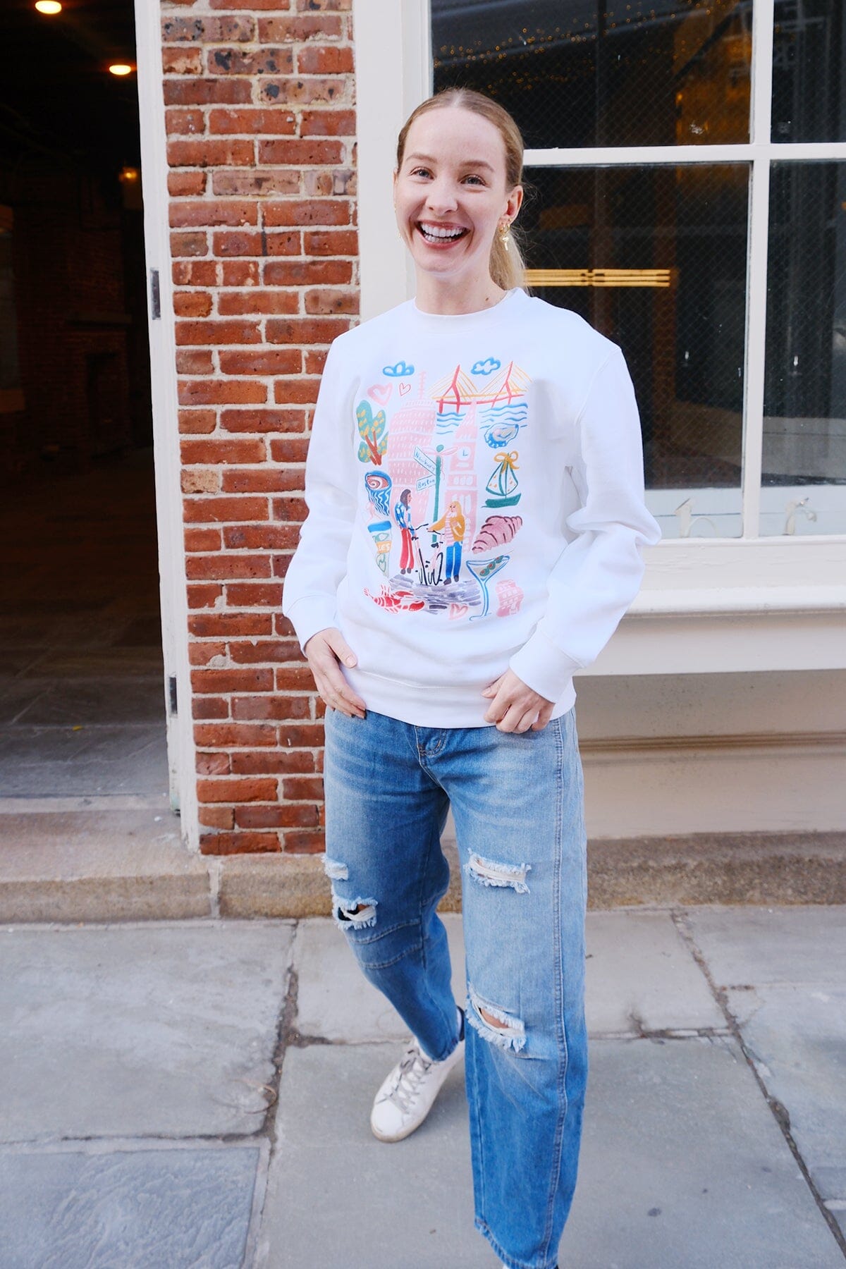 Boston Sketchbook Graphic Sweatshirt sweatshirt mure + grand 