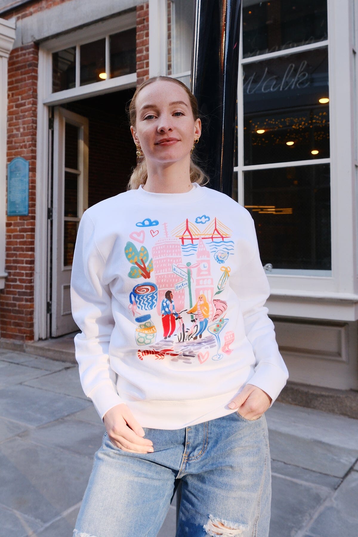 Boston Sketchbook Graphic Sweatshirt sweatshirt mure + grand 