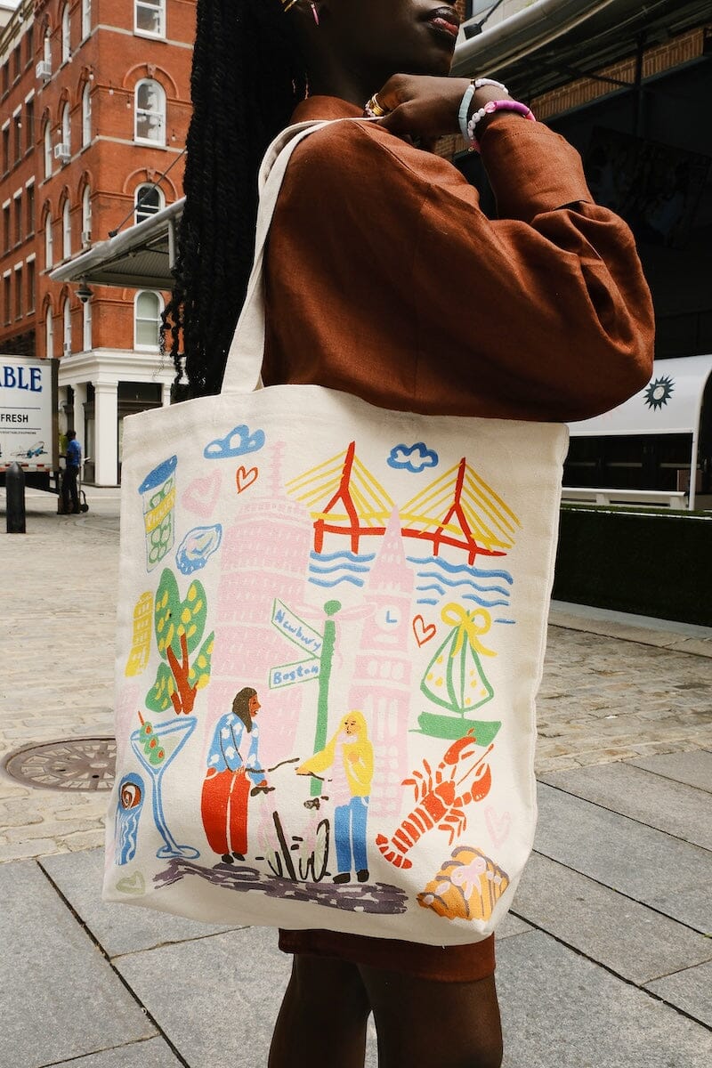 Boston Sketchbook Tote Bag Canvas Tote Bag mure + grand 