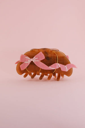 Bows and Croissants Claw Clip