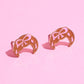 Bowy Croissant Enamel Charm Stud Earrings Earrings Mure + Grand 