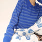 Bridget Vintage Style Collared Stripe Sweatshirt Clothing Bailey Rose 