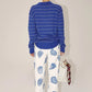 Bridget Vintage Style Collared Stripe Sweatshirt Clothing Bailey Rose 