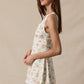 Canne Floral V-Neck Scallop Lace Mini Dress Clothing Sky to Moon 
