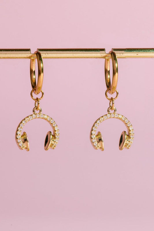 Can't Live Without Music Charm Dangle Earrings Earrings mure + grand 