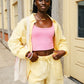 Capri Butter Yellow Linen Button Down and Short Set Clothing mure + grand 