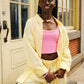 Capri Butter Yellow Linen Button Down and Short Set Clothing mure + grand 
