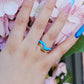 Carter Enamel Stacking Ring Rings mure + grand Blue 6 