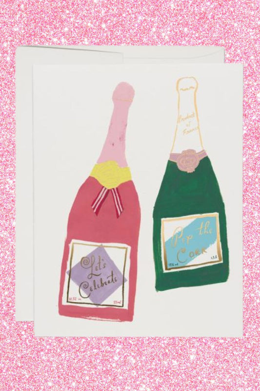 Champagne Congratulations Greeting Card Greeting & Note Cards Red Cap Cards 