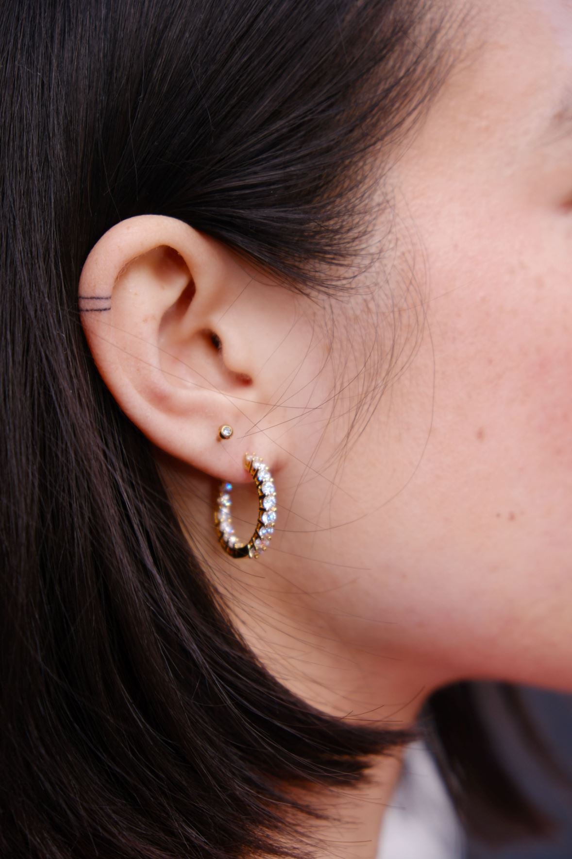 Charlotte Sterling Silver Hoop Earrings Earrings mure + grand 