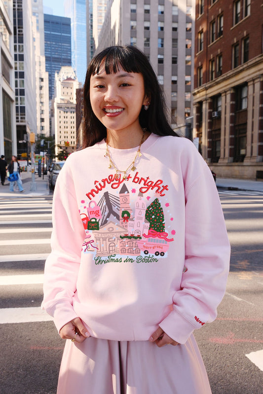 Christmas In Boston Graphic Sweatshirt sweatshirt mure + grand 