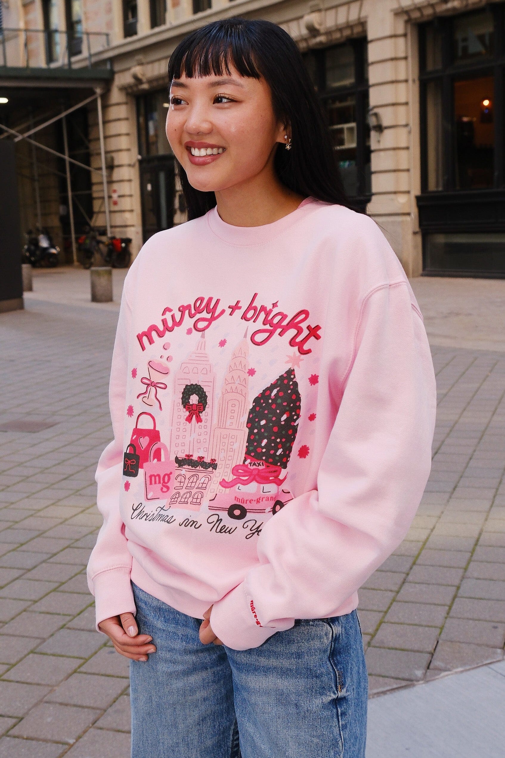 Christmas In New York Graphic Sweatshirt sweatshirt mure + grand 