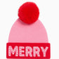Christmas Theme Beanies Hats mure + grand Merry Beanie with Pearls 