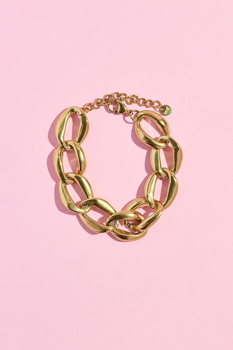 Chunky Oval Link Bracelet Bracelet mure + grand 