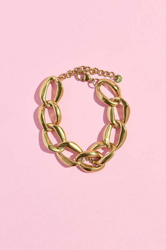 Chunky Oval Link Bracelet Bracelet mure + grand 