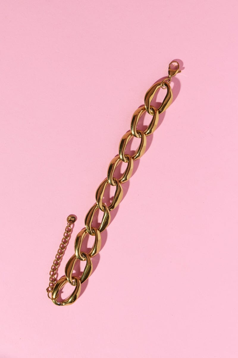 Chunky Oval Link Bracelet Bracelet mure + grand 