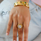Chunky Zircon Signet Stacking Ring Ring mure + grand 