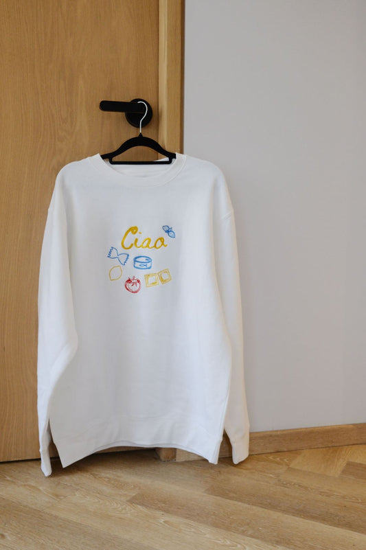 Ciao Embroidered Sweatshirt sweatshirt mure + grand 