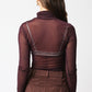 Cindy Mesh Turtleneck Top Clothing Pretty Garbage 