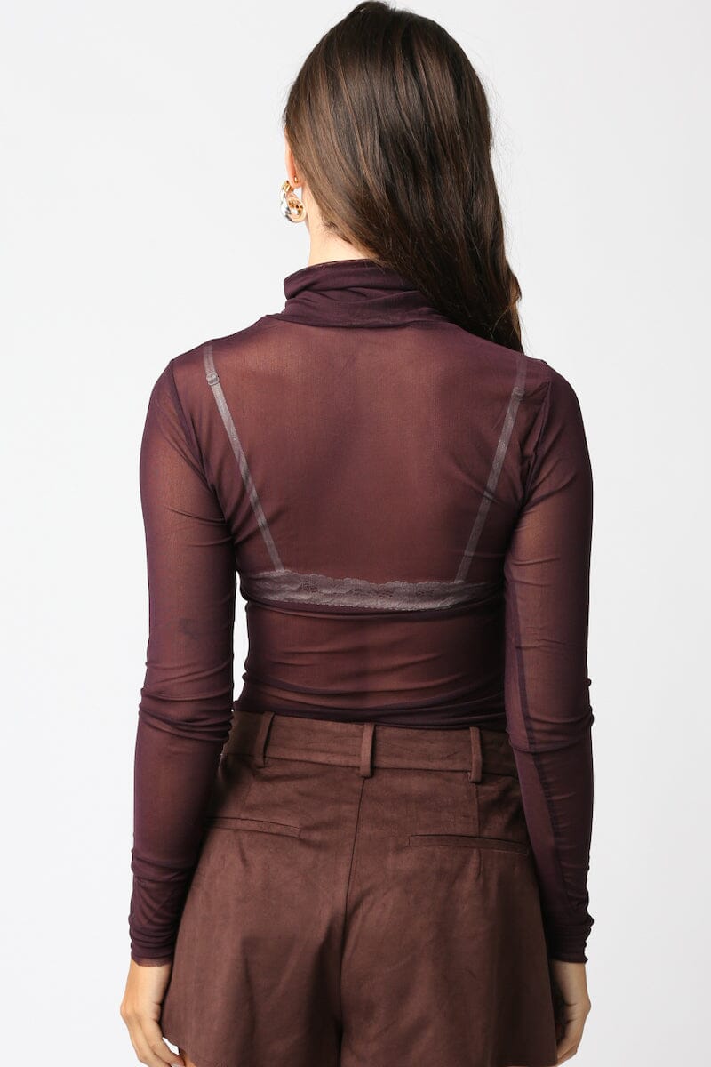 Cindy Mesh Turtleneck Top Clothing Pretty Garbage 
